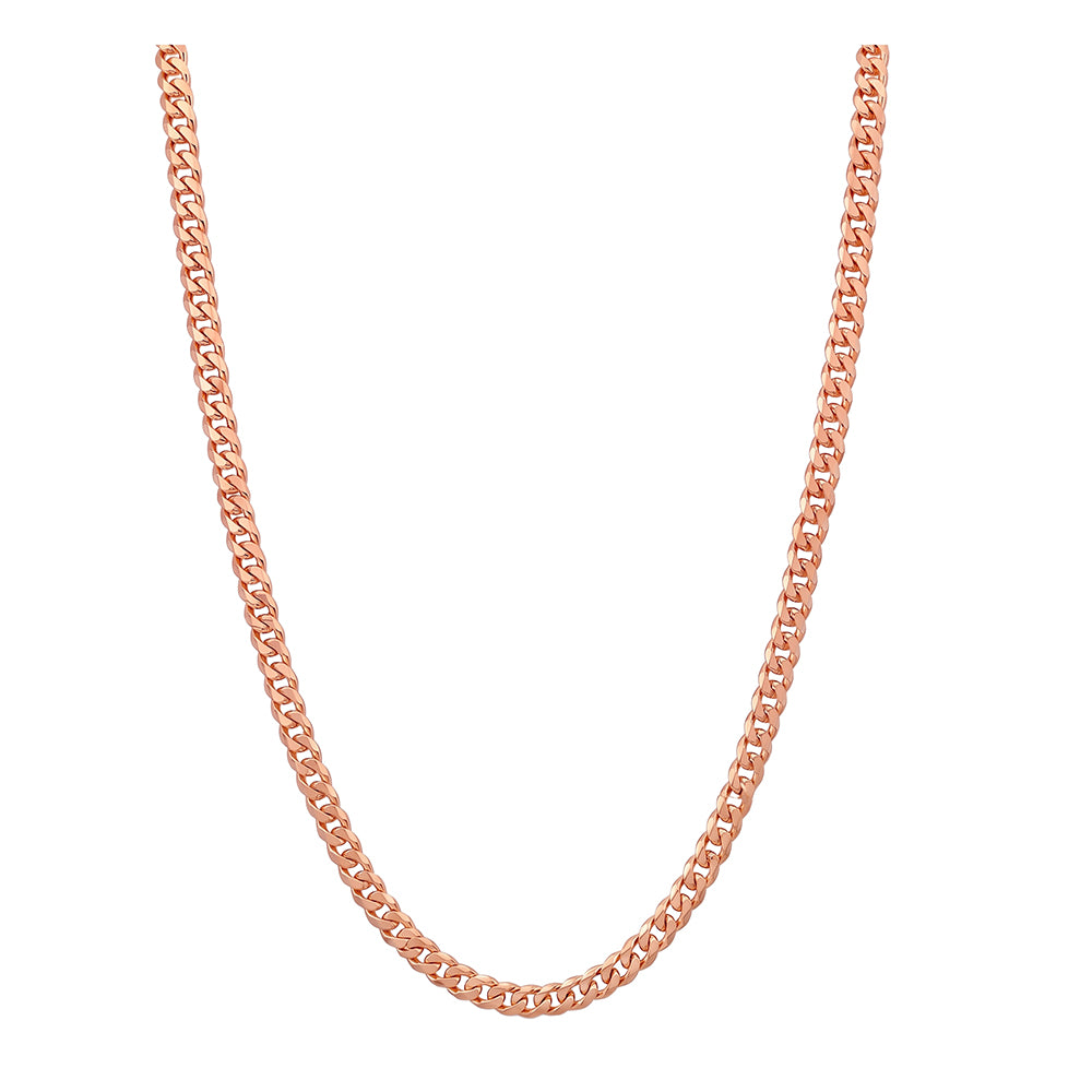 Diamond Cut Curb Chain 1.50mm — Rose Gold