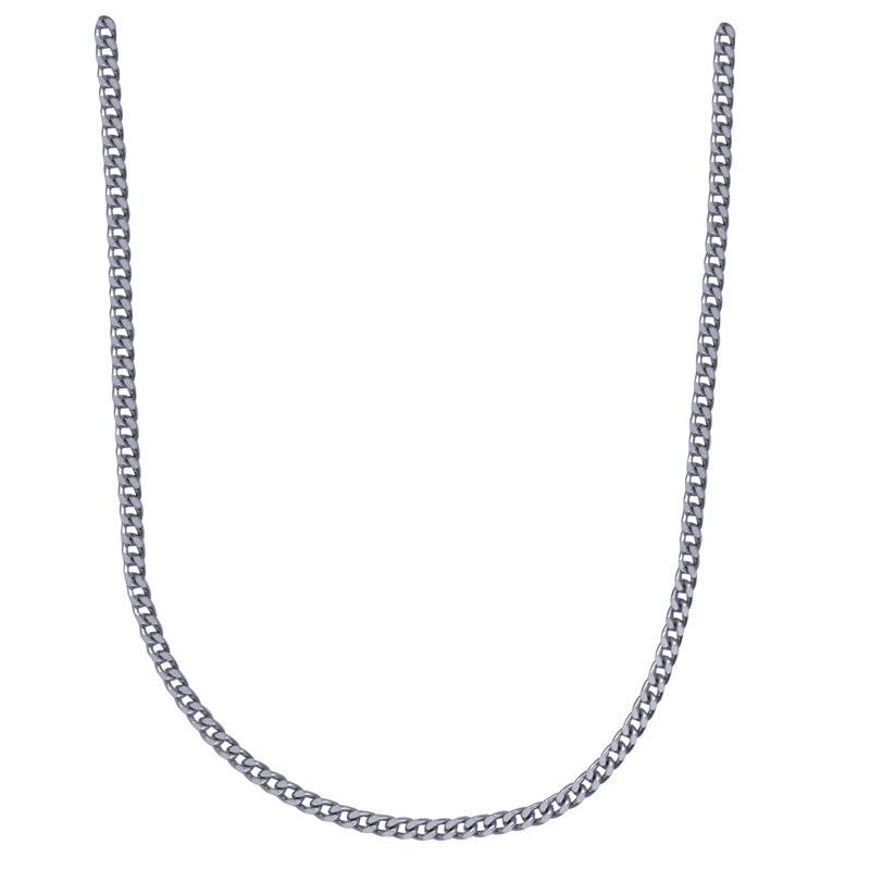 Diamond Cut Curb Chain 1.50mm — Platinum