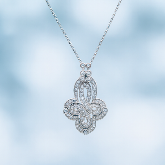 18K WG DIA 2 IN 1 PENDANT