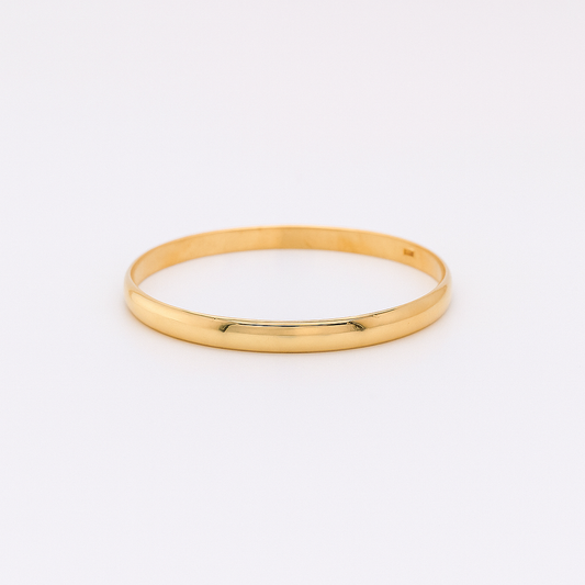 18K 4mm 1/2 round YG Baby Bangle