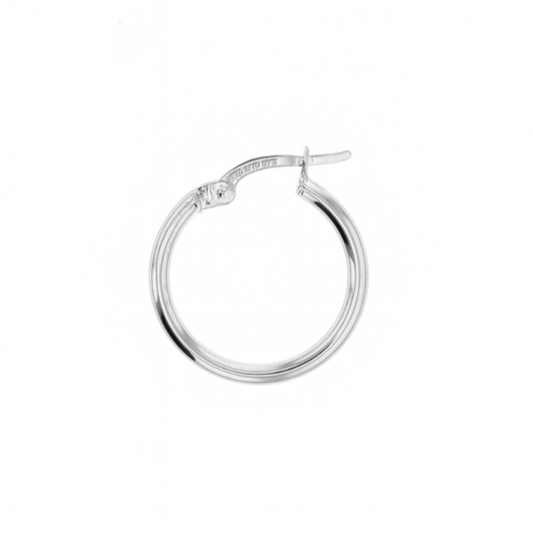 9W Silver Filled Plain Hoop Earrings