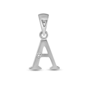 Diamond Initial Pendants DSNP White Gold
