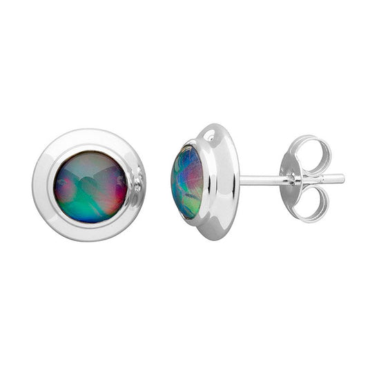 Amity Oval Triplet Opal 6mm Stud Earrings
