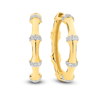 Hoop Earrings 9KT 3.7g/18KT 5.11g 0.2ct GH/SI