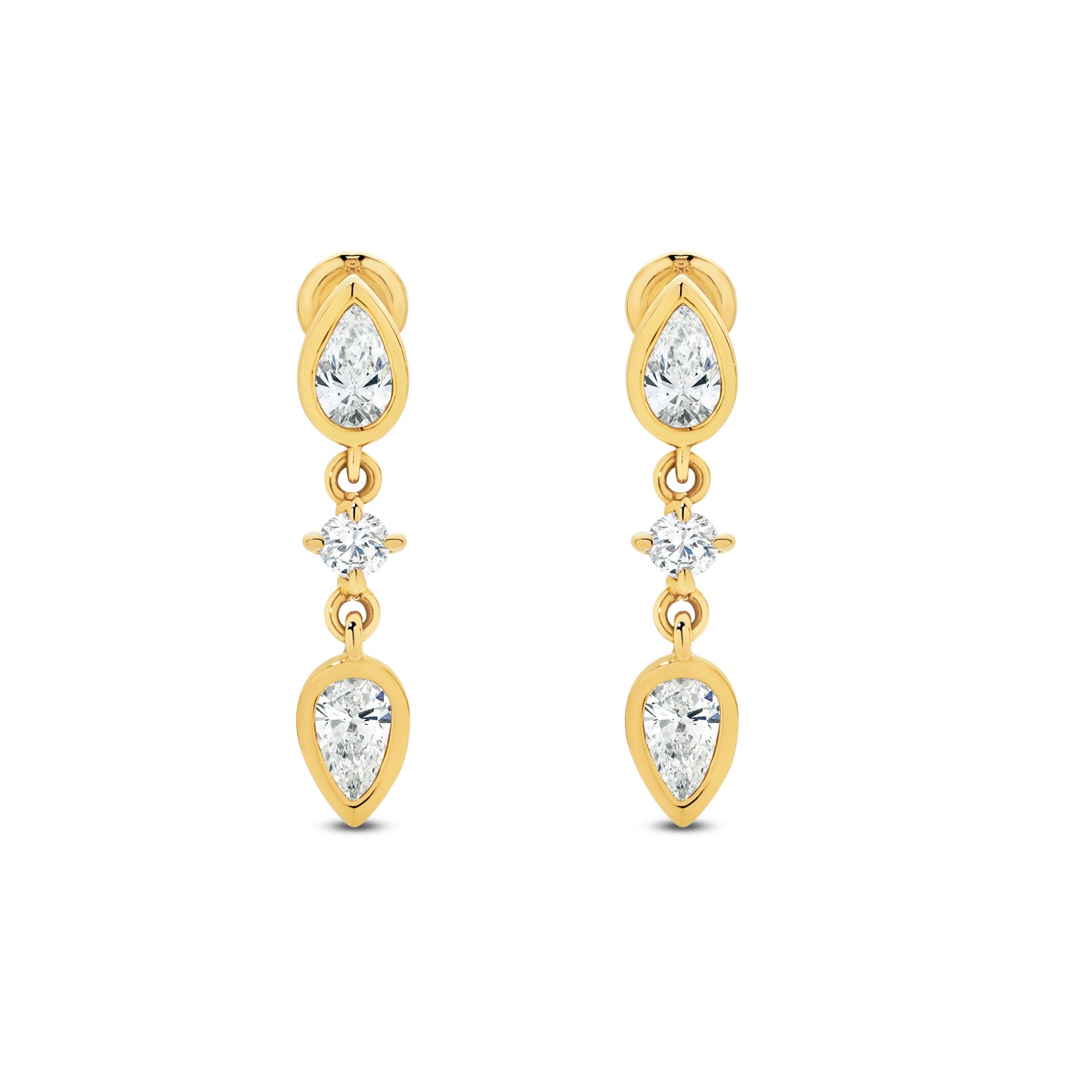 Stud Earrings 9KT 0.71g /18KT 0.92g 0.33ct GH/SI