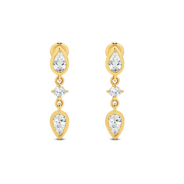 Stud Earrings 9KT 0.71g /18KT 0.92g 0.33ct GH/SI