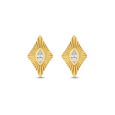 Stud Earrings 9KT 1.4g/18KT 1.92g 0.1ct GH/SI