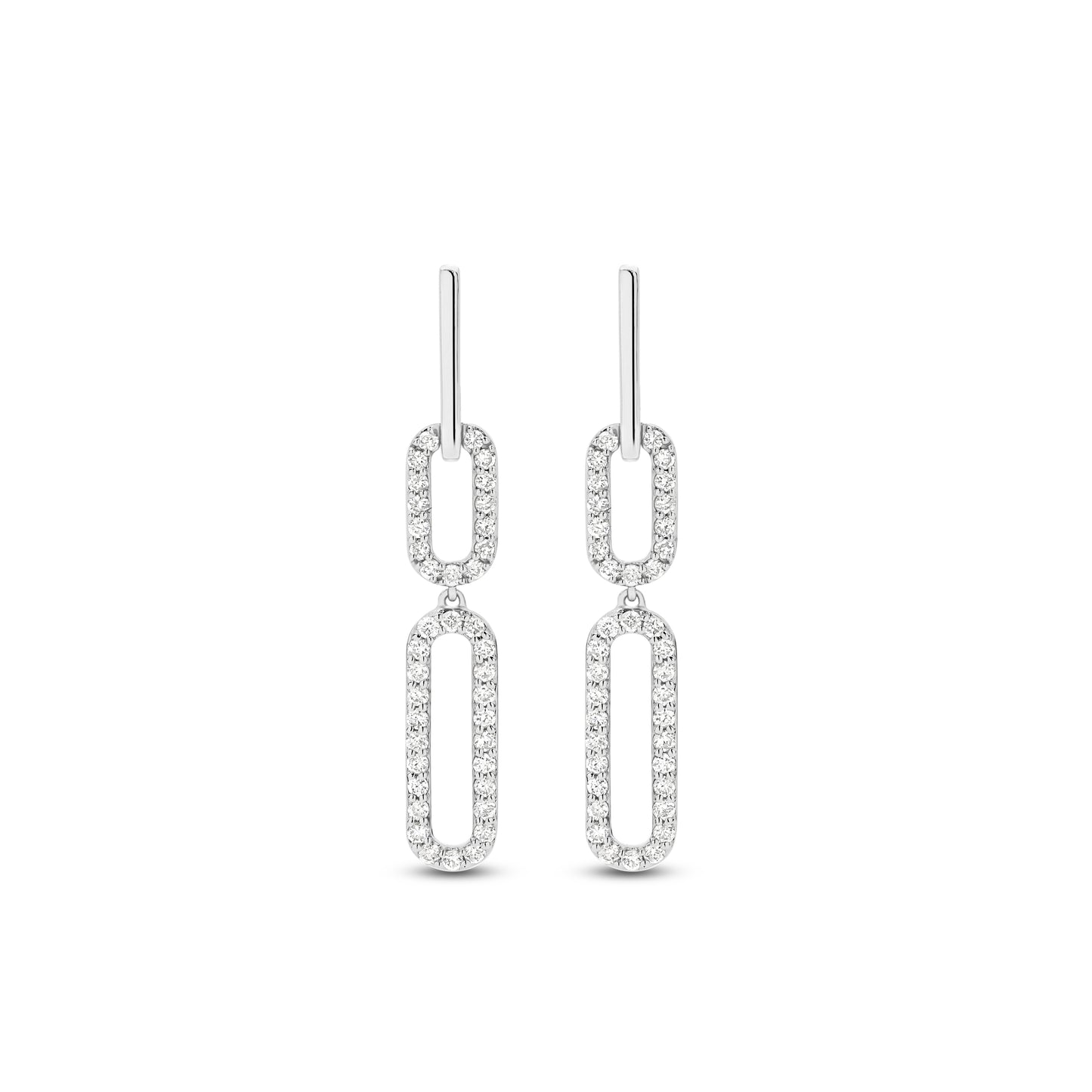Drop Earrings 9KT 3.01g/18KT 4.01g 0.43ct GH/SI