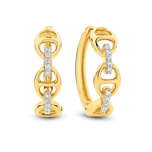 Drop Earrings 9KT 2.79g/18KT 3.72g 0.1ct GH/SI