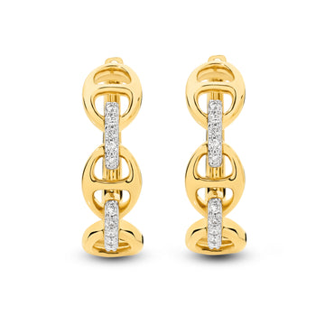 Drop Earrings 9KT 2.79g/18KT 3.72g 0.1ct GH/SI