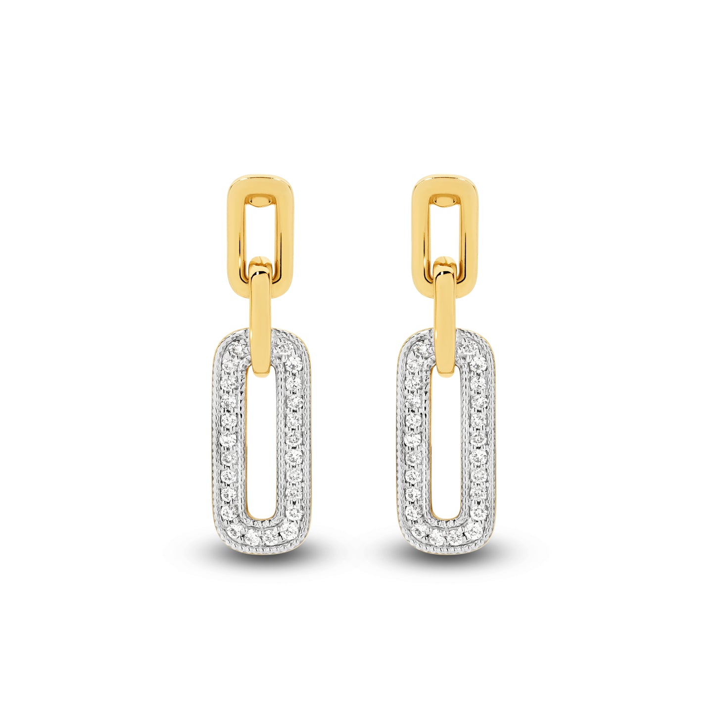 Drop Earrings 9KT 1.8g/18KT 2.46g 0.14ct GH/SI