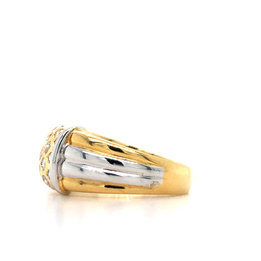 18K Honeycomb Diamond Design Ring