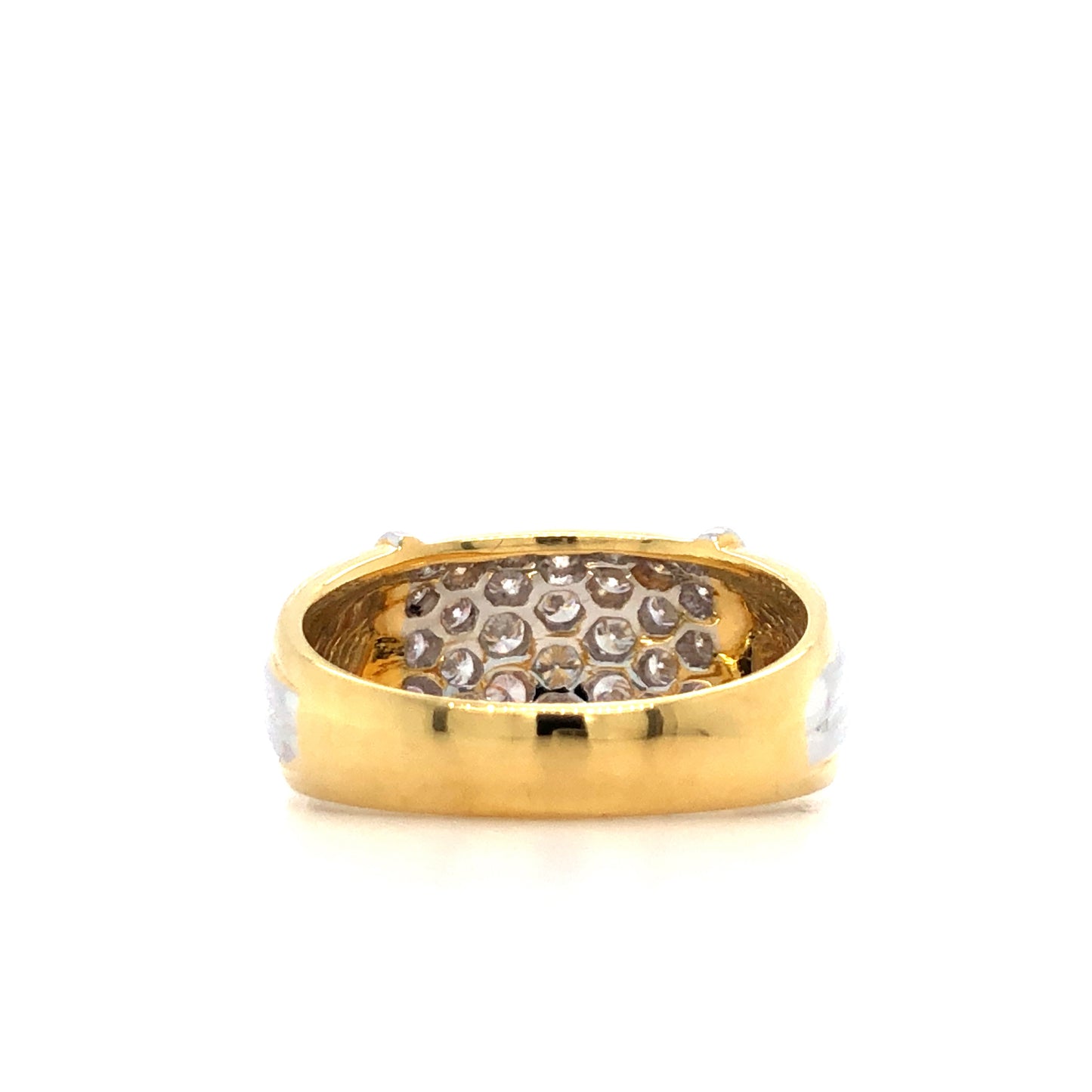 18K Honeycomb Diamond Design Ring