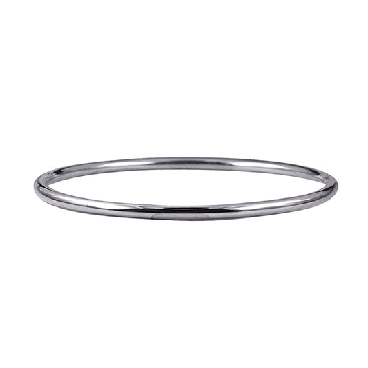 Sterling Silver 3mm Solid Round Bangle