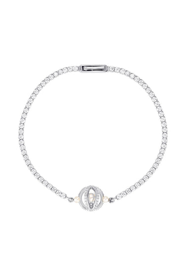 GEORGINI Majesty Freshwater Pearl And Cubic Zirconia Bracelet