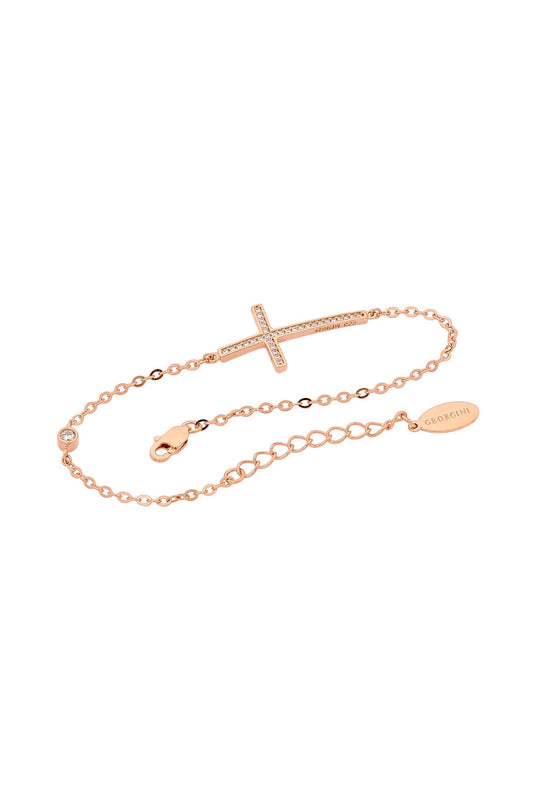 CROSS BRACELET ROSE GOLD