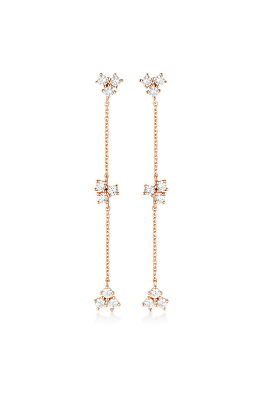 GEORGINI THE LAYETED EDIT TLIETA EARRING ROSE GOLD