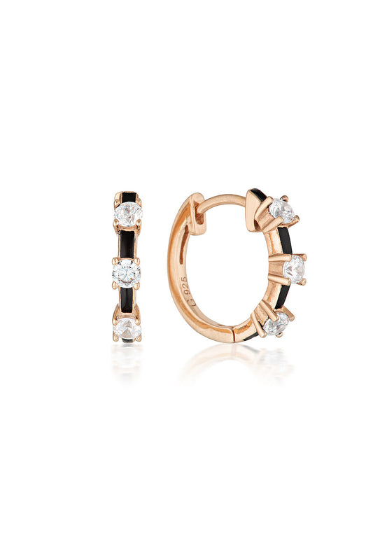 GEORGINI Reflection Enamel Hoop Earrings