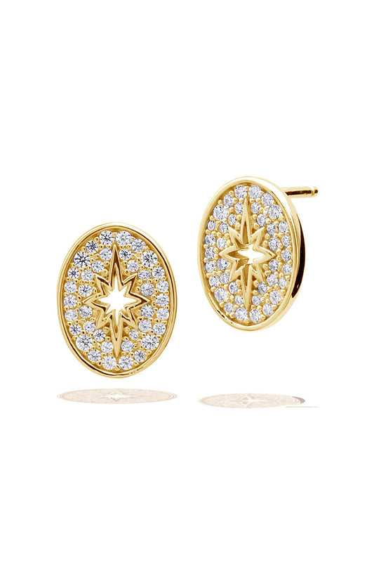 A CHRISTMAS JOURNEY FOLLOW THE STAR EARRINGS GOLD