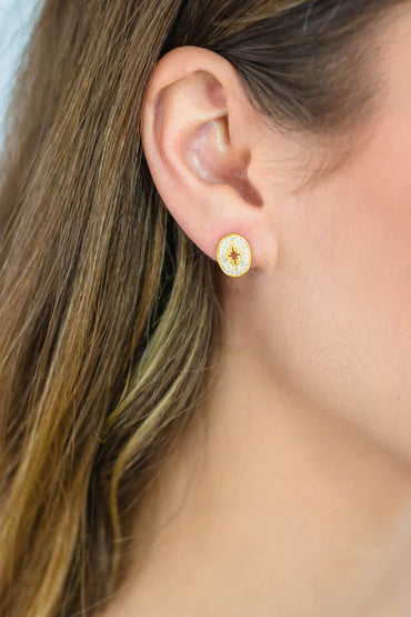 A CHRISTMAS JOURNEY FOLLOW THE STAR EARRINGS GOLD