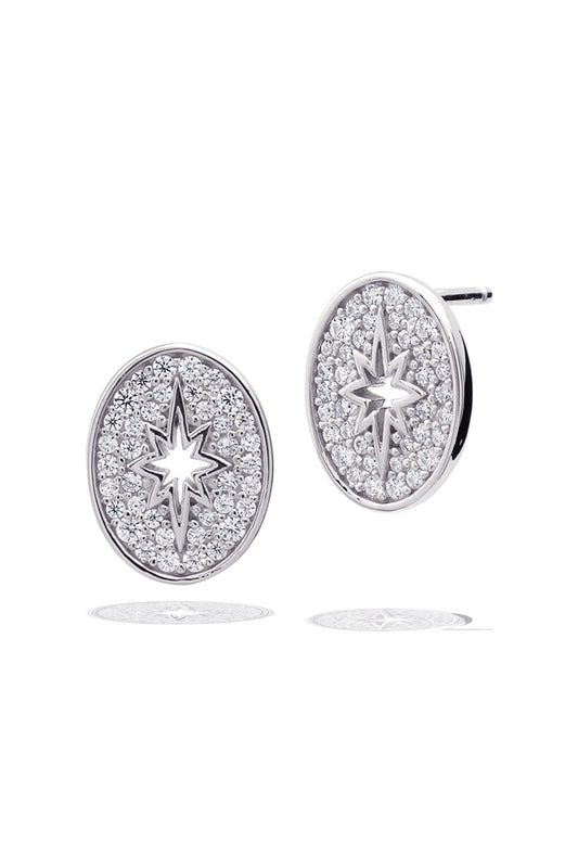 A CHRISTMAS JOURNEY FOLLOW THE STAR EARRINGS SILVER