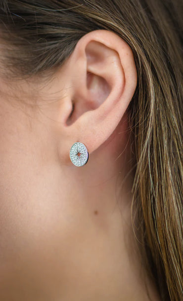 A CHRISTMAS JOURNEY FOLLOW THE STAR EARRINGS SILVER