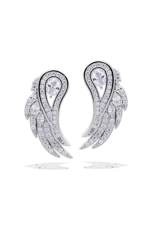 A CHRISTMAS JOURNEY ANGELIC EARRINGS SILVER