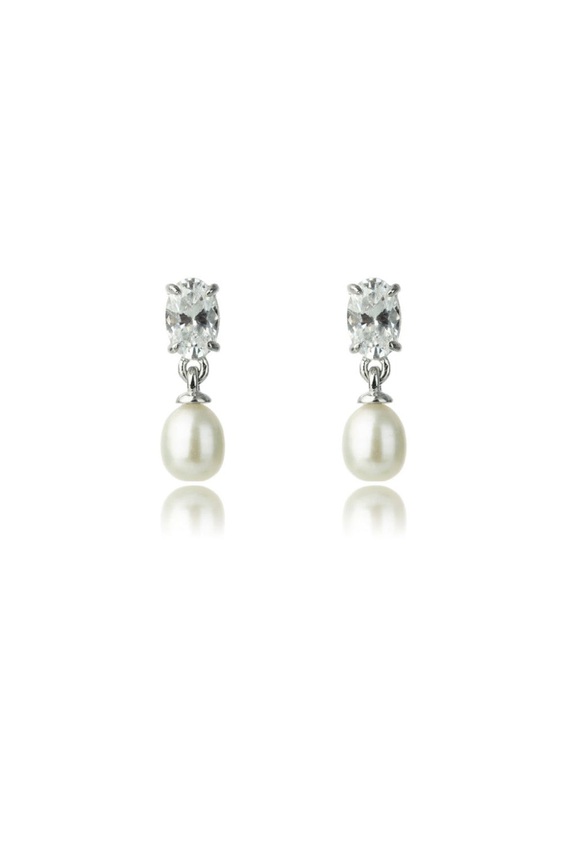 GEORGINI Oceans Whitsundays Freshwater Pearl Earrings Sapphire Blue