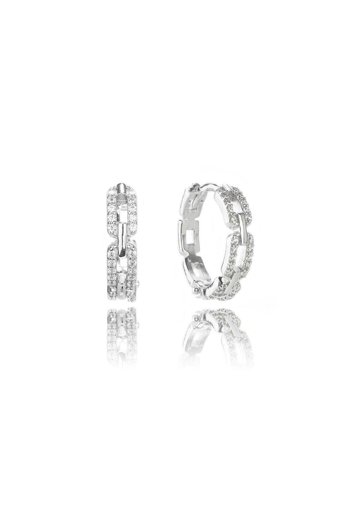 GEORGINI Goddess Link Hoop Earrings