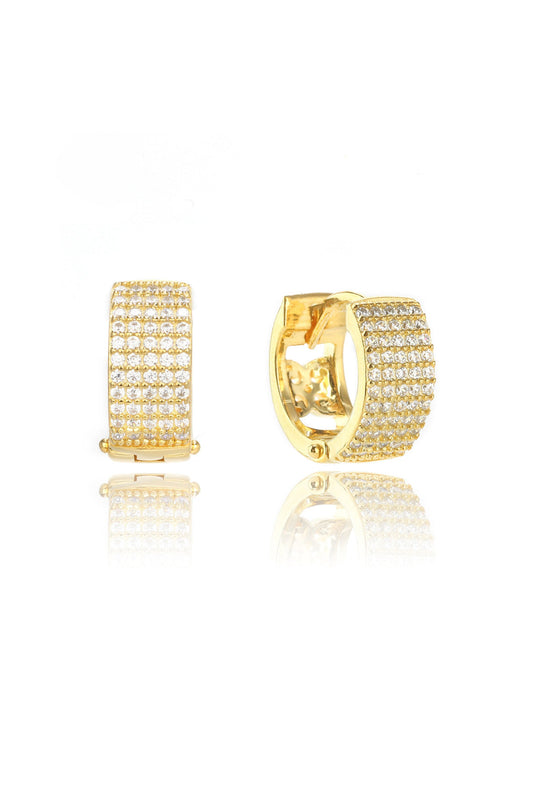 GEORGINI Goddess Maeve Pave Hoop Earrings