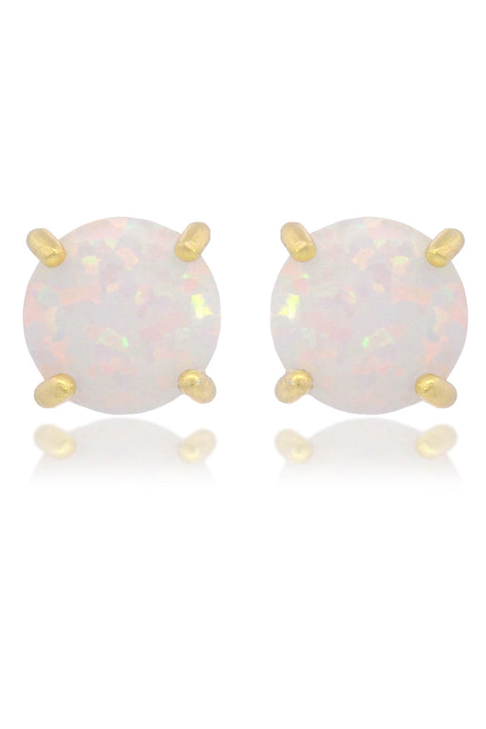 GEORGINI Opal Glow White Created Opal Stud Earrings