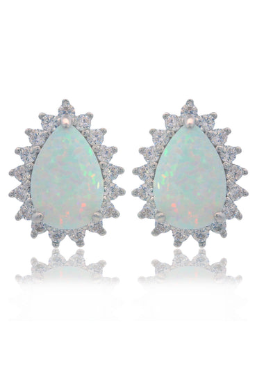GEORGINI Opal Glow Rozelle White Created Opal Earrings