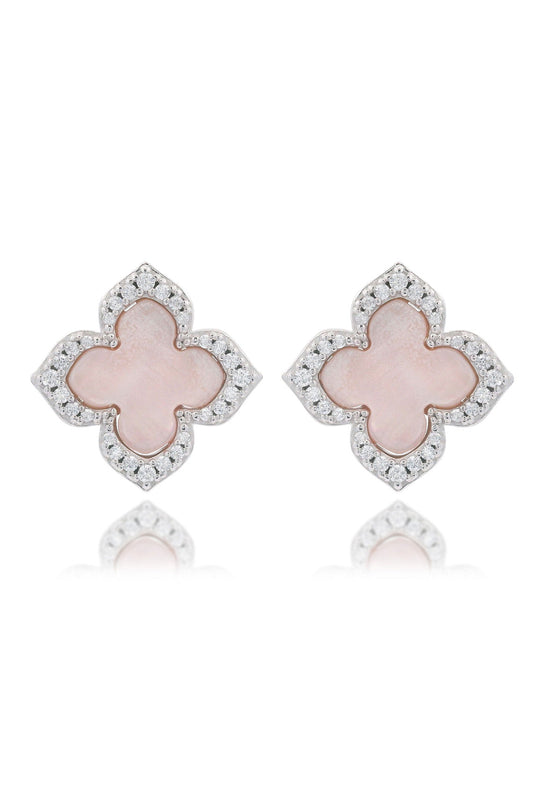 SYDNEY SOIRÉE FAIRWATER MOTHER OF PEARL STUD EARRINGS SILVER