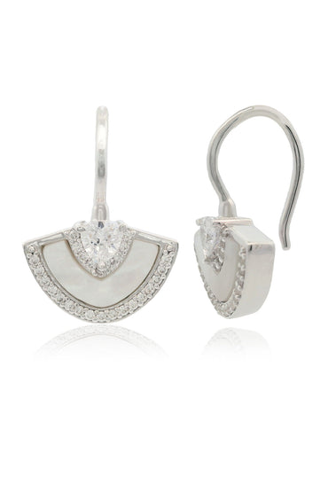 GEORGINI Chic Noel Mother Of Pearl Fan Earrings