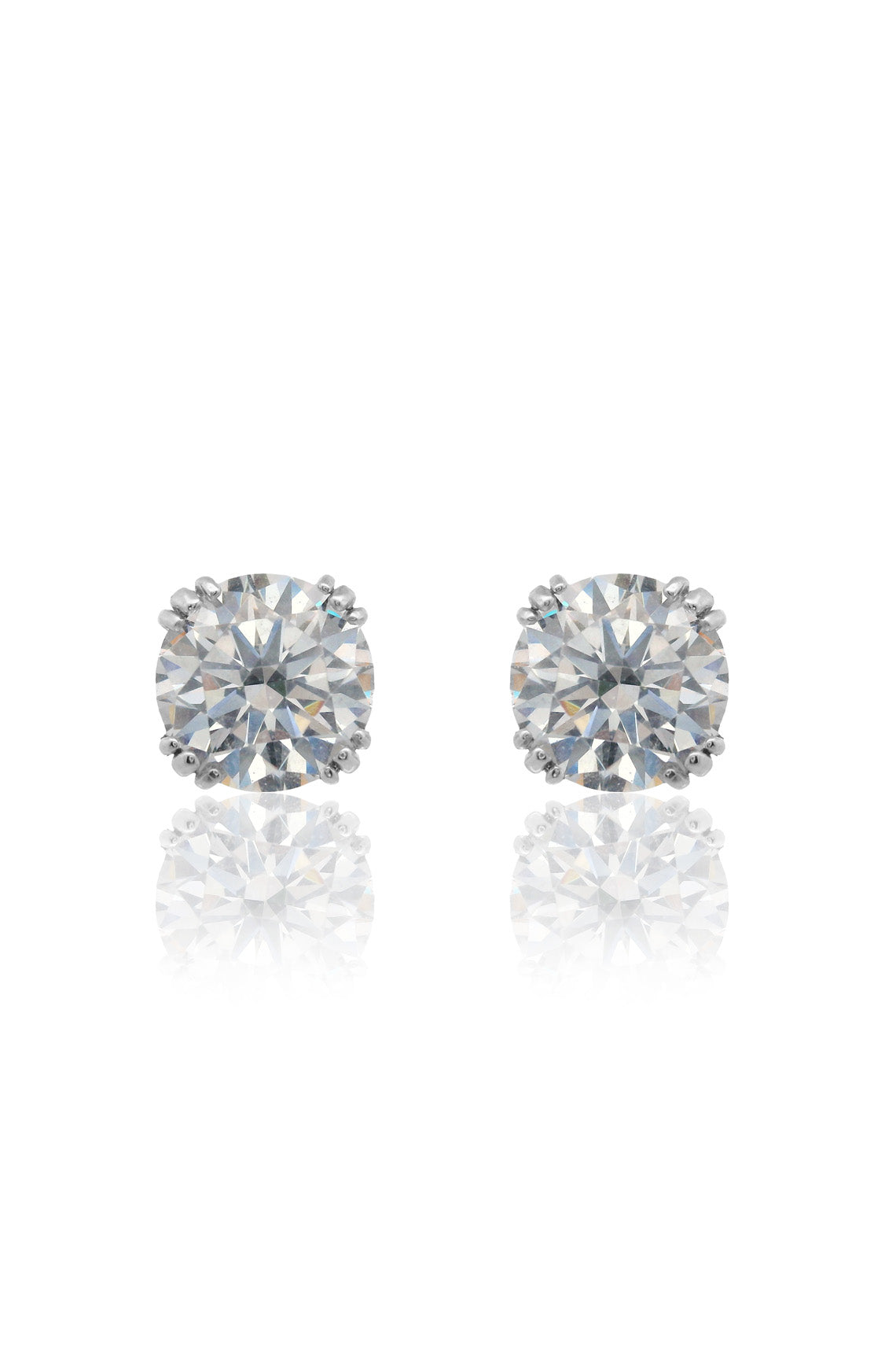 GEORGINI Elegant Essentials 6.5mm Round Hidden Halo Stud
