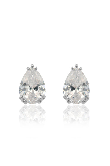 GEORGINI Elegant Essentials 7mm Pear Cut Hidden Halo Stud