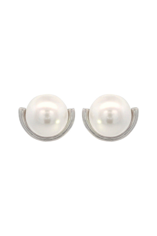 GEORGINI Adagio Crescent Nine-2-Five Pearl Crescent Earrings