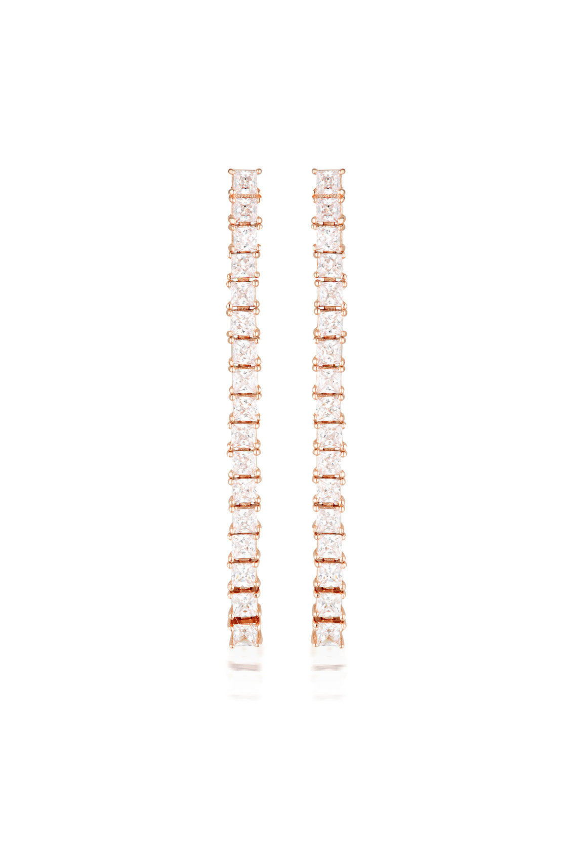 ICONIC BRIDAL VERA EARRINGS ROSE GOLD
