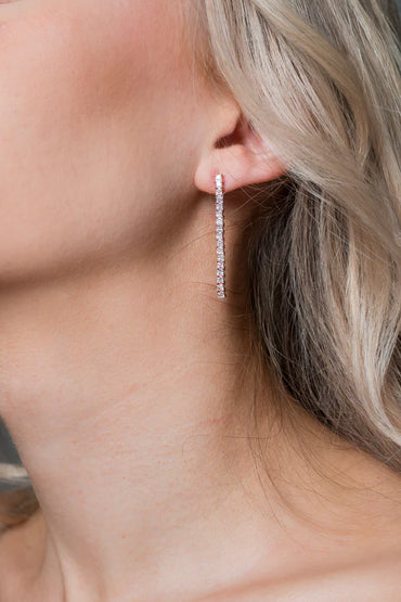 ICONIC BRIDAL VERA EARRINGS ROSE GOLD