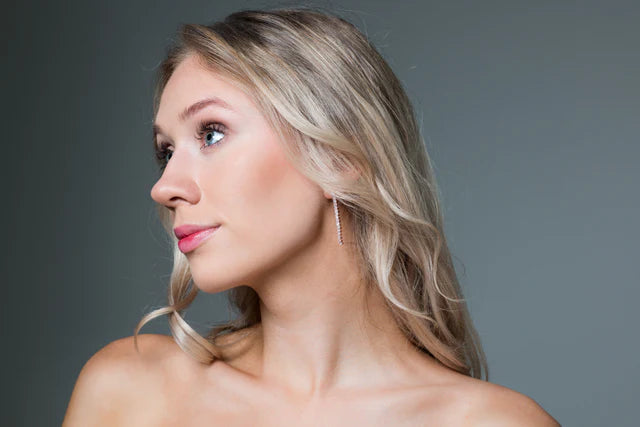 ICONIC BRIDAL VERA EARRINGS ROSE GOLD