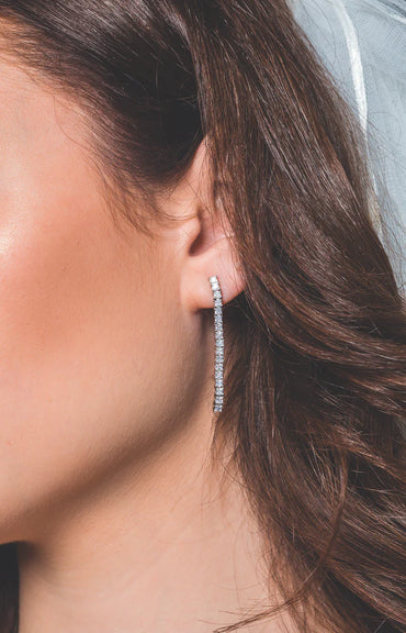 ICONIC BRIDAL VERA EARRINGS SILVER