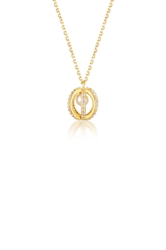 GEORGINI Majesty Freshwater Pearl And Cubic Zirconia Pendant