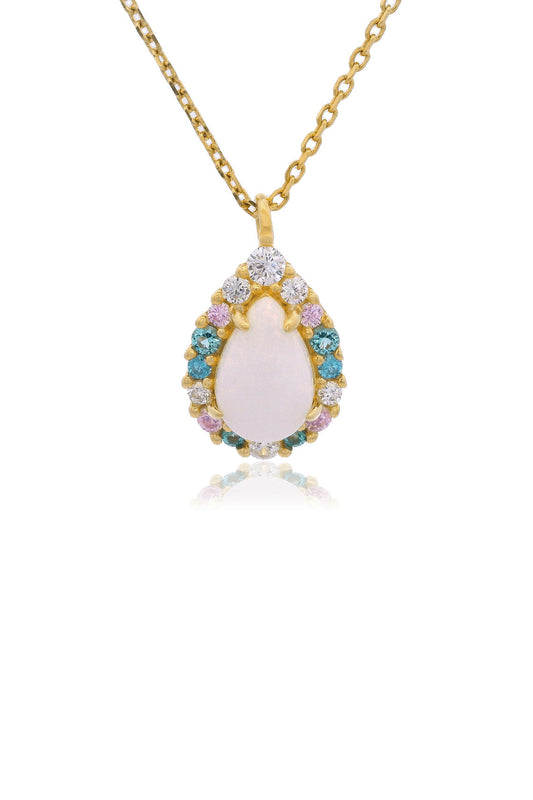 GEORGINI Wisteria Created Opal Floribunda Pendant