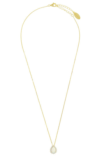 GEORGINI Opal Glow Rozelle White Created Opal Pendant
