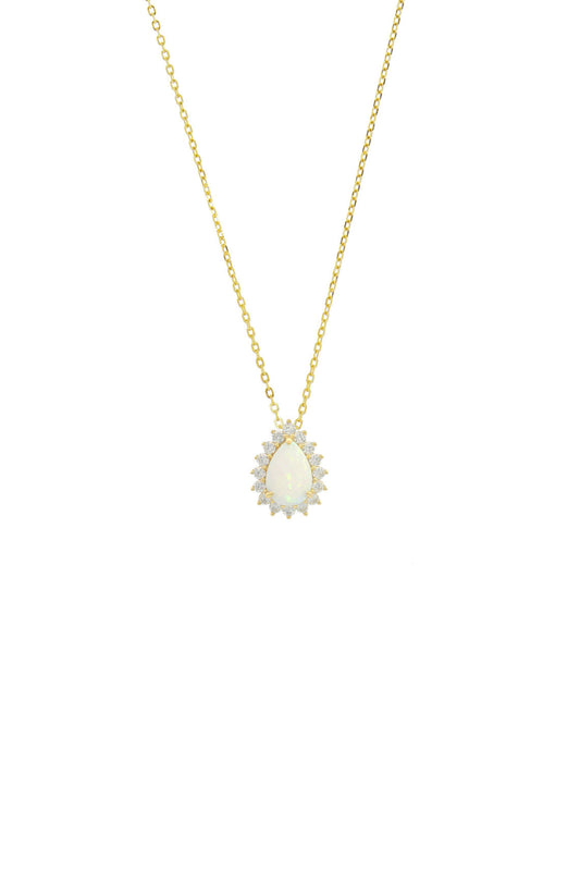 GEORGINI Opal Glow Rozelle White Created Opal Pendant