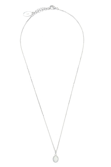 GEORGINI Opal Glow Blackwattle White Created Opal Pendant