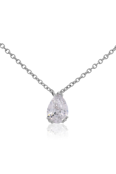 GEORGINI Elegant Essentials 7mm Pear Cut Hidden Halo Pendant