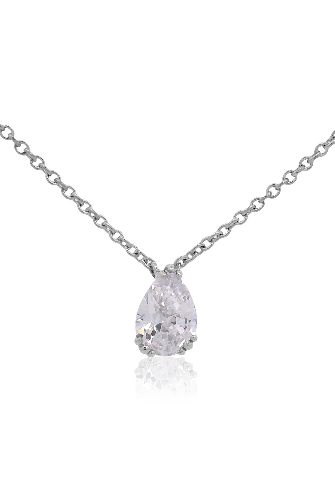 GEORGINI Elegant Essentials 7mm Pear Cut Hidden Halo Pendant