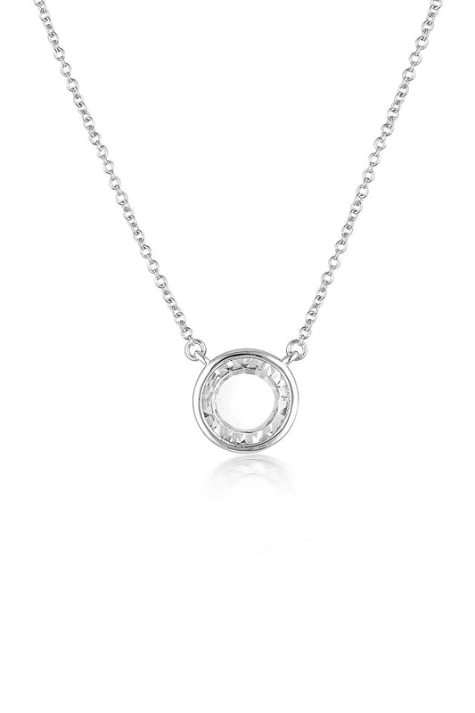 NOEL NIGHTS SLICED STONE NECKLACE SILVER