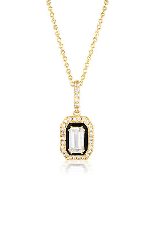GEORGINI Reflection Retrospect Pendant & Black Enamel
